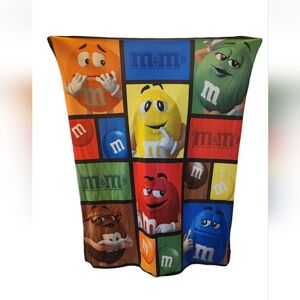 M&M World Fleece Throw Blanket 50x60 In Multicolor Lap Blanket All Characters